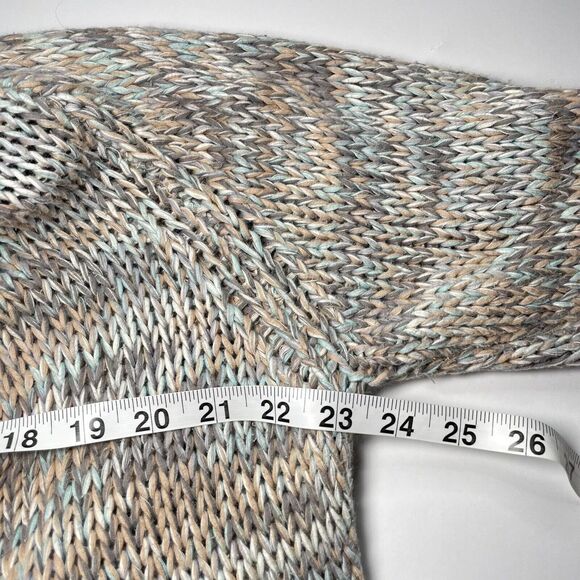 Pure Jill Womens Cardigan Open Lagenlook Multicolor Knit Artsy Boho Size Large - Picture 8 of 11